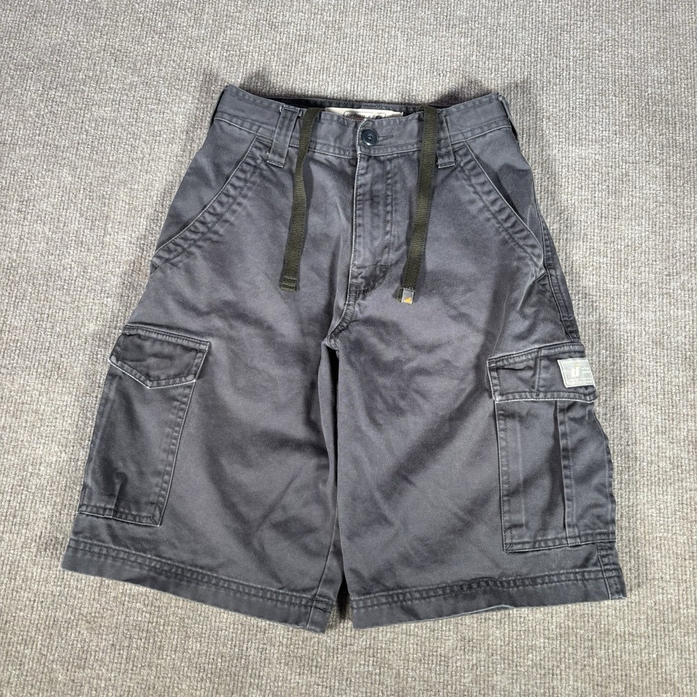 Vintage Urban Pipeline Cargo Shorts Youth Boys Size 10 Blue Baggy Drawstring Y2K